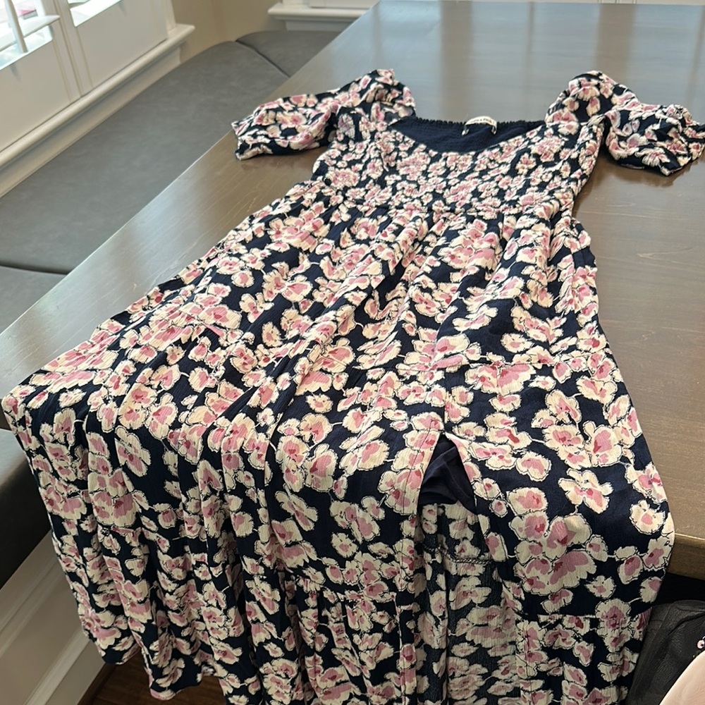 Floral Dress in Pink and Blue